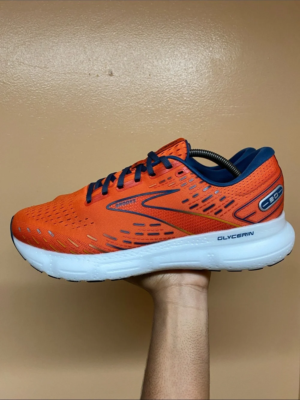 Brooks Glycerin 20 Men's Running Sneakers “Orange/Titan/Flame” Size 12.5 Medium